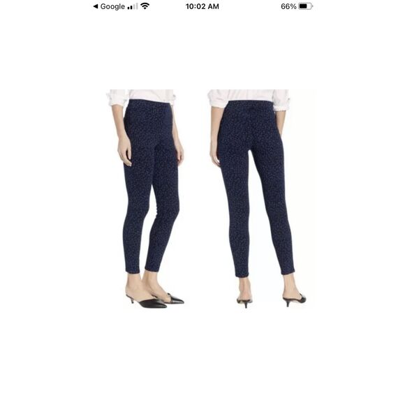 Spanx Leopard Print Look At Me Now Denim Leggings Blue Women’s Size XL - Picture 1 of 13